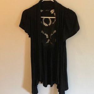 Short sleeve lace cardigan